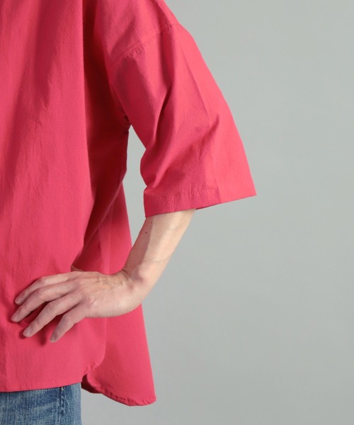 Yarmo（ヤーモ）の「[ yarmo ] Oversized Half Sleeve Shirt　オーバーサイズハーフスリーブシャツ（シャツ/ブラウス・メンズ・ライトピンク/イエロー・FREE）」の16枚目の写真