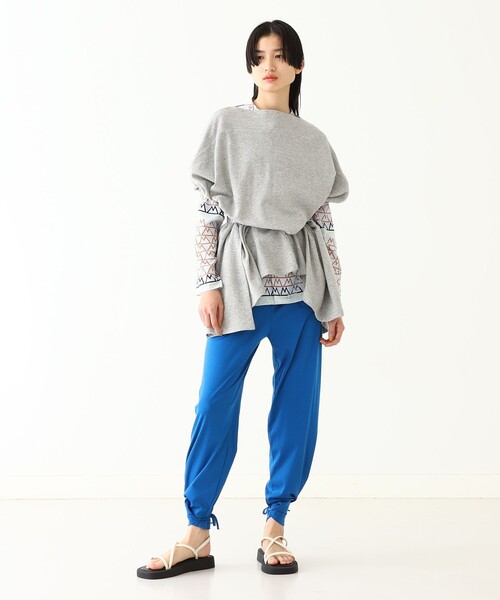 BEAMS BOY（ビームスボーイ）の「maturely / Bottle Neck Poncho Jersey（Tシャツ/カットソー・レディース・グレー/ブルー系その他・FREE）」の7枚目の写真