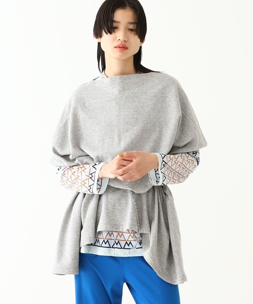 BEAMS BOY（ビームスボーイ）の「maturely / Bottle Neck Poncho Jersey（Tシャツ/カットソー・レディース・グレー/ブルー系その他・FREE）」の9枚目の写真