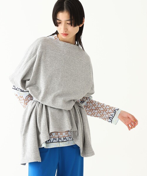 BEAMS BOY（ビームスボーイ）の「maturely / Bottle Neck Poncho Jersey（Tシャツ/カットソー・レディース・グレー/ブルー系その他・FREE）」の10枚目の写真