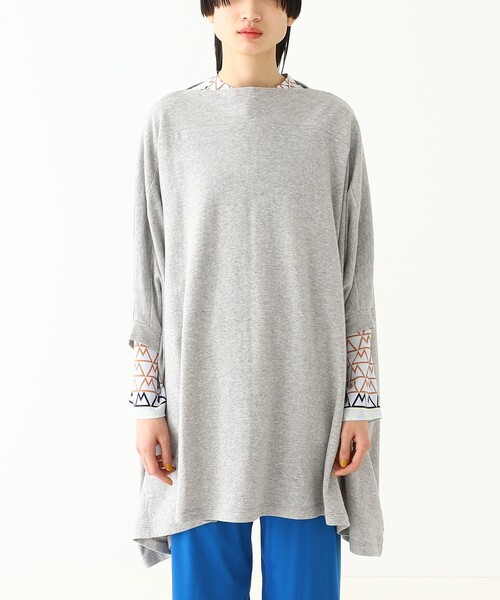 BEAMS BOY（ビームスボーイ）の「maturely / Bottle Neck Poncho Jersey（Tシャツ/カットソー・レディース・グレー/ブルー系その他・FREE）」の11枚目の写真