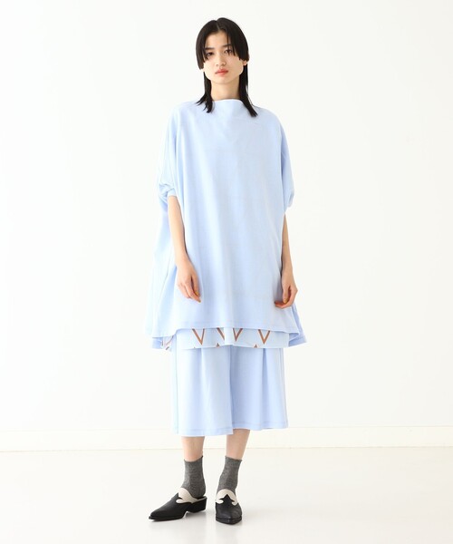 BEAMS BOY（ビームスボーイ）の「maturely / Bottle Neck Poncho Jersey（Tシャツ/カットソー・レディース・グレー/ブルー系その他・FREE）」の15枚目の写真