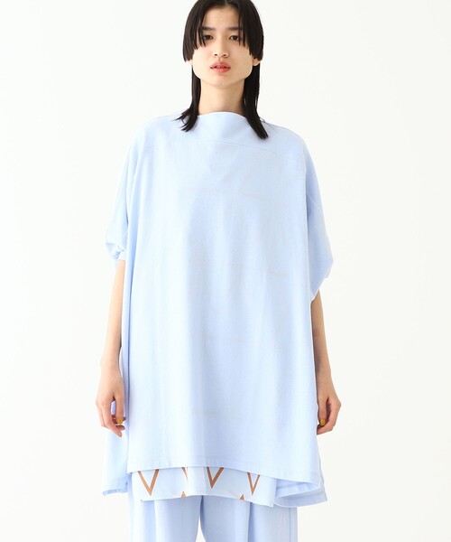 BEAMS BOY（ビームスボーイ）の「maturely / Bottle Neck Poncho Jersey（Tシャツ/カットソー・レディース・グレー/ブルー系その他・FREE）」の16枚目の写真