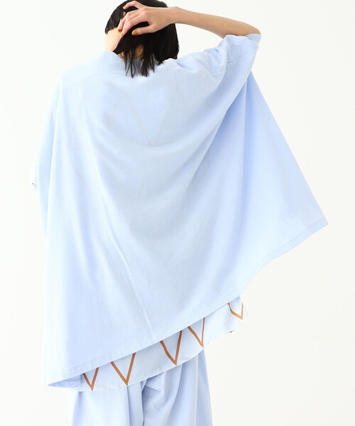 BEAMS BOY（ビームスボーイ）の「maturely / Bottle Neck Poncho Jersey（Tシャツ/カットソー・レディース・グレー/ブルー系その他・FREE）」の18枚目の写真