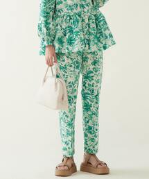 martinique/タフタヴィンテージフラワーパンツ