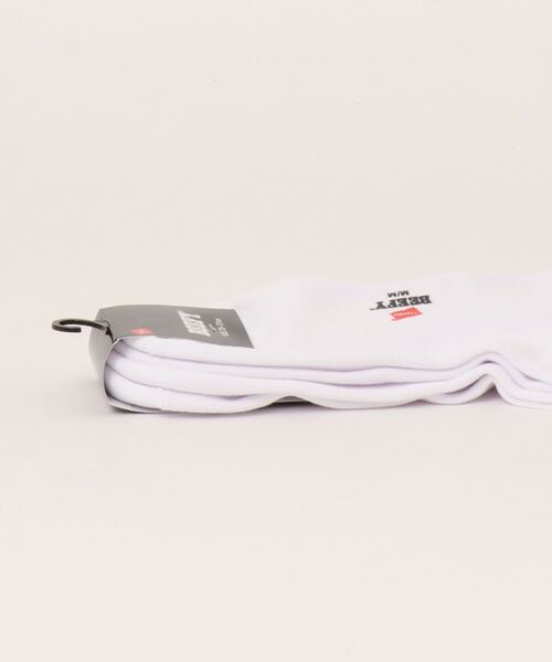 HANES（ヘインズ）の「【HANES/ヘインズ】BEEFY　ビーフィー　クオーター　2P　ソックス　2足組み　靴下（ソックス/靴下・メンズ・ホワイト/ブラック・MEDIUM）」の7枚目の写真