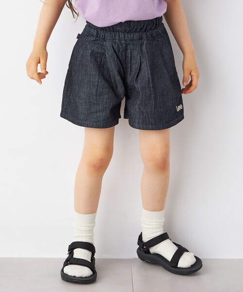 Lee（リー）の「Lee:ライト デニム キュロット <KIDS>◇（デニムパンツ・キッズ・ブルー/ネイビー/その他/ナチュラル・110/130/150）」の3枚目の写真
