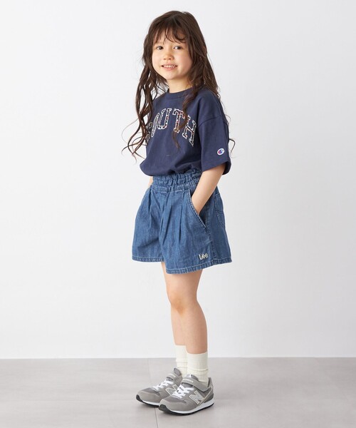 Lee（リー）の「Lee:ライト デニム キュロット <KIDS>◇（デニムパンツ・キッズ・ブルー/ネイビー/その他/ナチュラル・110/130/150）」の7枚目の写真
