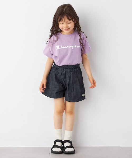 Lee（リー）の「Lee:ライト デニム キュロット <KIDS>◇（デニムパンツ・キッズ・ブルー/ネイビー/その他/ナチュラル・110/130/150）」の9枚目の写真