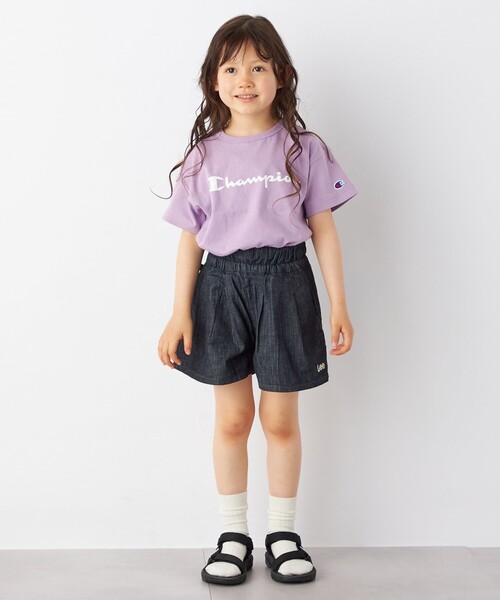 Lee（リー）の「Lee:ライト デニム キュロット <KIDS>◇（デニムパンツ・キッズ・ブルー/ネイビー/その他/ナチュラル・110/130/150）」の10枚目の写真