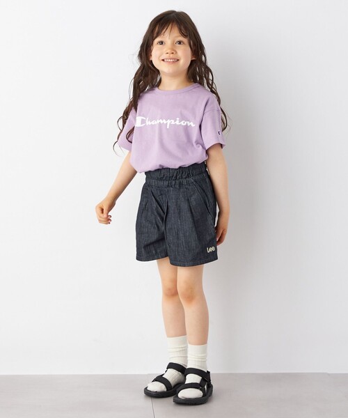 Lee（リー）の「Lee:ライト デニム キュロット <KIDS>◇（デニムパンツ・キッズ・ブルー/ネイビー/その他/ナチュラル・110/130/150）」の11枚目の写真