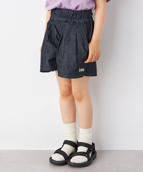 Lee（リー）の「Lee:ライト デニム キュロット <KIDS>◇（デニムパンツ・キッズ・ブルー/ネイビー/その他/ナチュラル・110/130/150）」の13枚目の写真