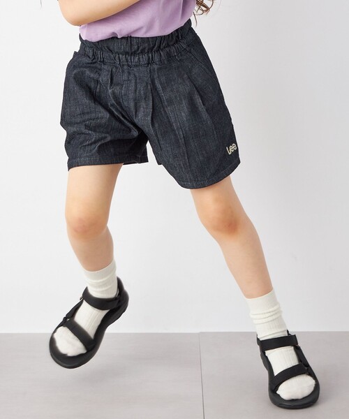 Lee（リー）の「Lee:ライト デニム キュロット <KIDS>◇（デニムパンツ・キッズ・ブルー/ネイビー/その他/ナチュラル・110/130/150）」の14枚目の写真