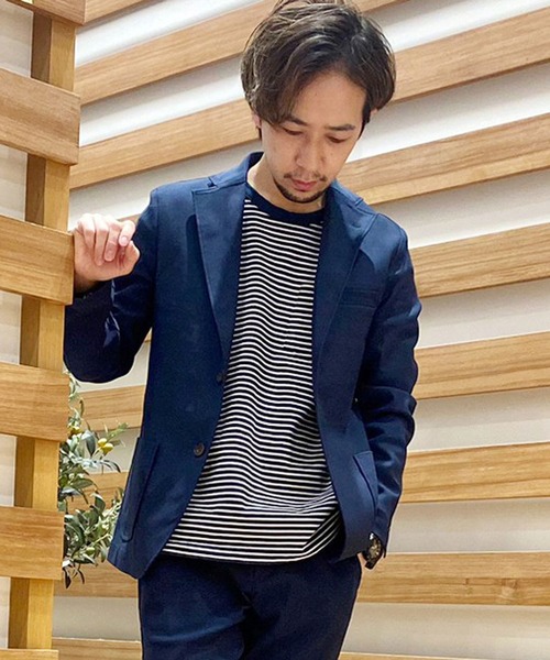 Grand PARK（グランドパーク）の「ストレッチツイルジャケット（テーラードジャケット・メンズ・チャコールグレー/ブラック/カーキ/ネイビー・SMALL/MEDIUM/LARGE）」の4枚目の写真