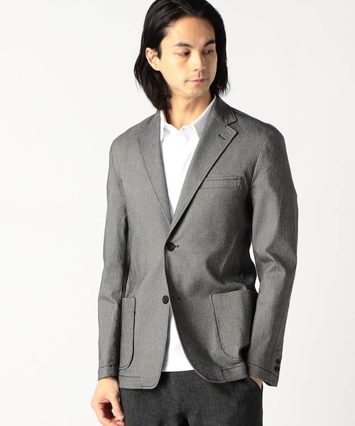 Grand PARK（グランドパーク）の「ストレッチツイルジャケット（テーラードジャケット・メンズ・チャコールグレー/ブラック/カーキ/ネイビー・SMALL/MEDIUM/LARGE）」の22枚目の写真