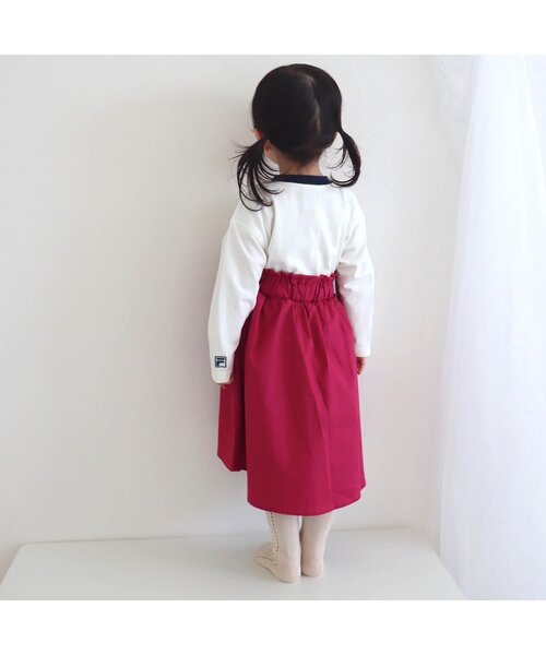 FILA（フィラ）の「FILA ロゴ刺繍ドッキングワンピース（ワンピース・キッズ・イエロー/アイボリー・90/100/110/120/80/130/140）」の18枚目の写真