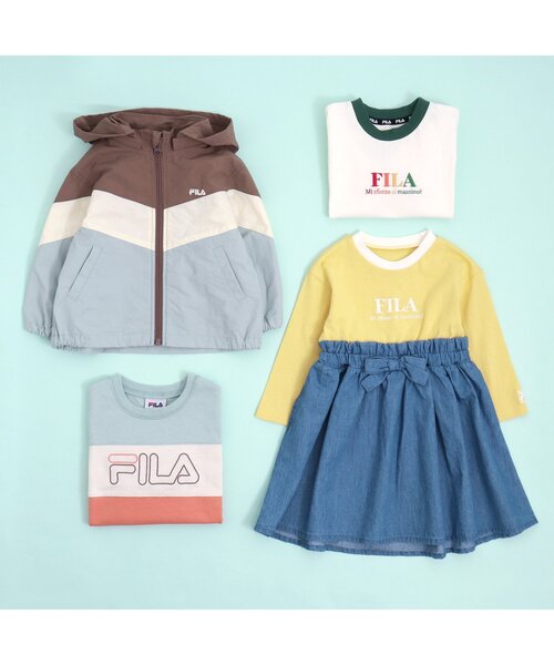 FILA（フィラ）の「FILA ロゴ刺繍ドッキングワンピース（ワンピース・キッズ・イエロー/アイボリー・90/100/110/120/80/130/140）」の13枚目の写真