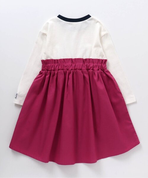 FILA（フィラ）の「FILA ロゴ刺繍ドッキングワンピース（ワンピース・キッズ・イエロー/アイボリー・90/100/110/120/80/130/140）」の9枚目の写真