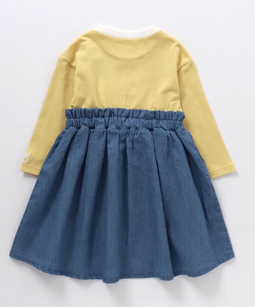 FILA（フィラ）の「FILA ロゴ刺繍ドッキングワンピース（ワンピース・キッズ・イエロー/アイボリー・90/100/110/120/80/130/140）」の8枚目の写真