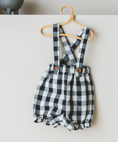 pairmanon（ペアマノン）の「【ベビー】サスペンダー付き裾フリル