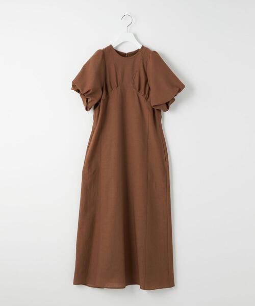 EMMEL REFINES(エメルリファインズ)の「<EMMEL REFINES>EM クリスピーボイル パフスリーブ ワンピース(ワンピース・レディース・ブラック/ブラウン・M/S)」の6枚目の写真