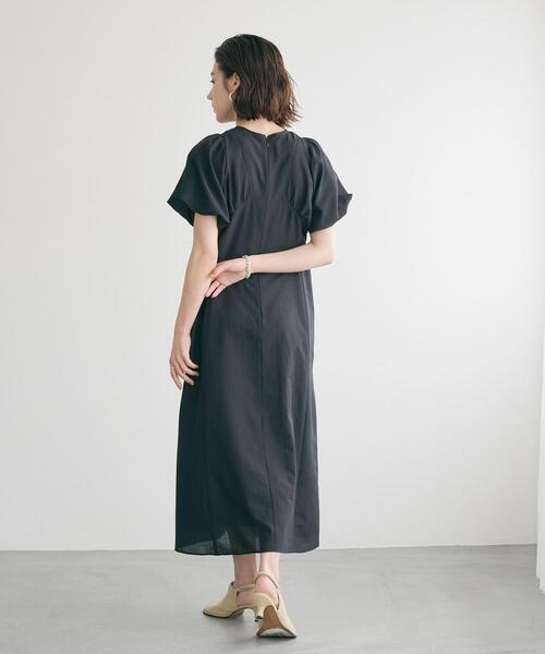 EMMEL REFINES(エメルリファインズ)の「<EMMEL REFINES>EM クリスピーボイル パフスリーブ ワンピース(ワンピース・レディース・ブラック/ブラウン・M/S)」の11枚目の写真