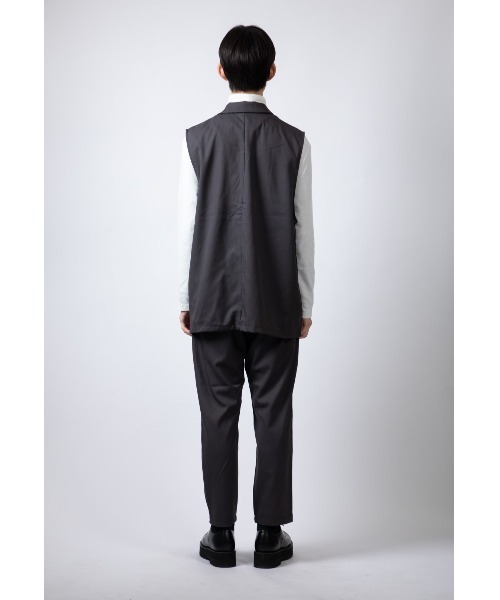 Beno（ビーノ）の「ストレッチTR テーラードベスト（ベスト・メンズ・ブラック/チャコールグレー・L/M）」の10枚目の写真