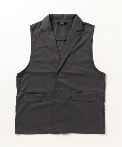 Beno（ビーノ）の「ストレッチTR テーラードベスト（ベスト・メンズ・ブラック/チャコールグレー・L/M）」の12枚目の写真