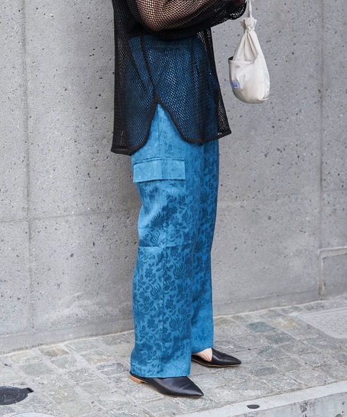 CIAOPANIC（チャオパニック）の「【Aguni/アグニ】サテンジャガードカーゴパンツ（カーゴパンツ・レディース・ブルー/パープル・FREE）」の7枚目の写真