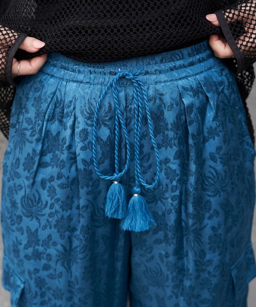 CIAOPANIC（チャオパニック）の「【Aguni/アグニ】サテンジャガードカーゴパンツ（カーゴパンツ・レディース・ブルー/パープル・FREE）」の10枚目の写真