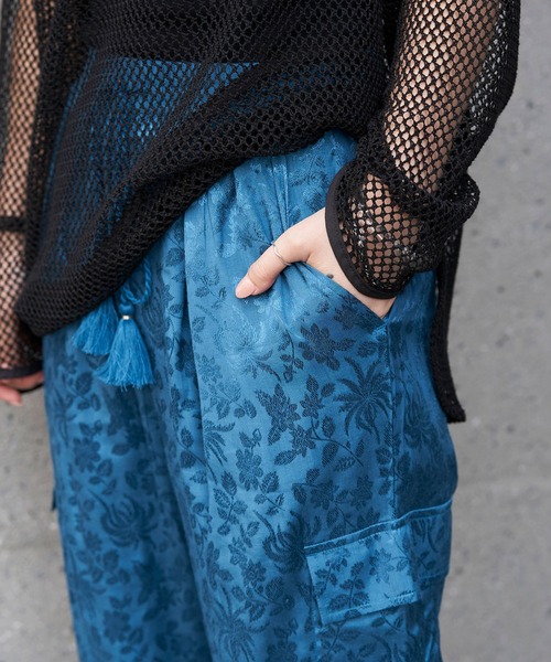 CIAOPANIC（チャオパニック）の「【Aguni/アグニ】サテンジャガードカーゴパンツ（カーゴパンツ・レディース・ブルー/パープル・FREE）」の11枚目の写真