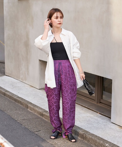 CIAOPANIC（チャオパニック）の「【Aguni/アグニ】サテンジャガードカーゴパンツ（カーゴパンツ・レディース・ブルー/パープル・FREE）」の20枚目の写真