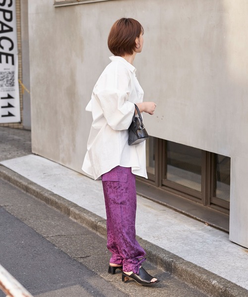 CIAOPANIC（チャオパニック）の「【Aguni/アグニ】サテンジャガードカーゴパンツ（カーゴパンツ・レディース・ブルー/パープル・FREE）」の22枚目の写真