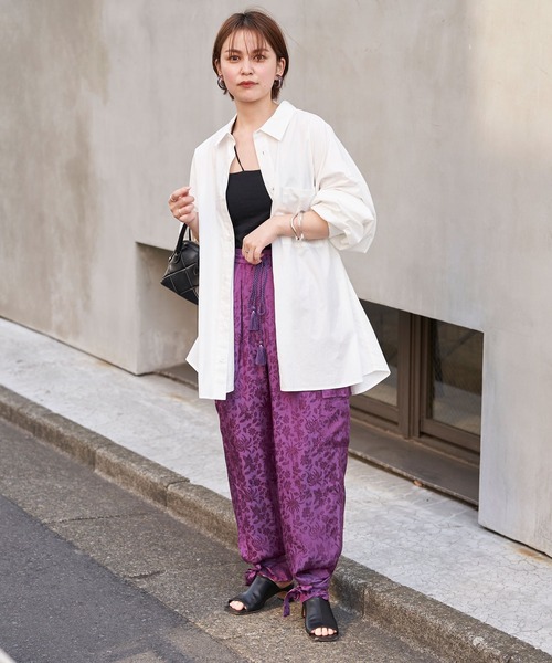 CIAOPANIC（チャオパニック）の「【Aguni/アグニ】サテンジャガードカーゴパンツ（カーゴパンツ・レディース・ブルー/パープル・FREE）」の19枚目の写真