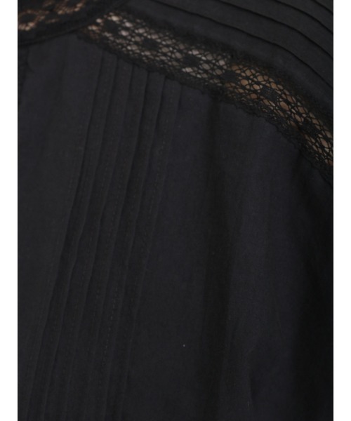 Samansa Mos2（サマンサ モスモス）の「前後着スタンドレース襟ブラウス（シャツ/ブラウス・レディース・ブラック/オフホワイト/ブルー・ﾌﾘ-）」の20枚目の写真