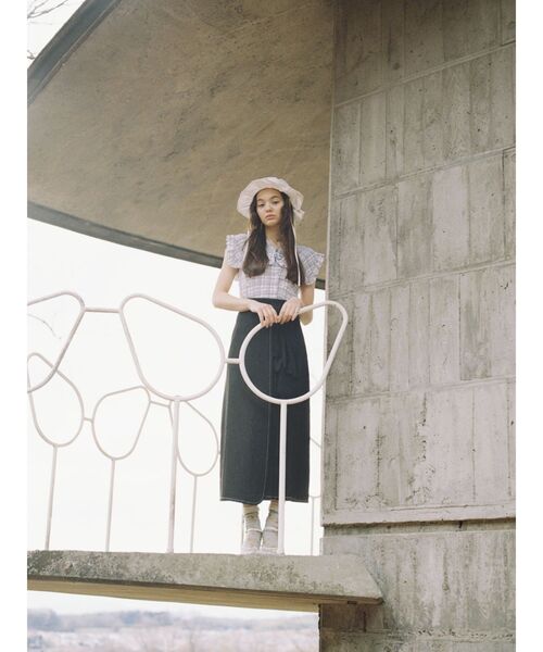 merry jenny(メリージェニー)の「frillキャンバスHAT(ハット・レディース・ブラック/オフホワイト・FREE)」の19枚目の写真