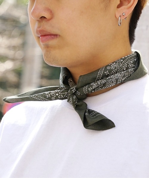 FDMTL(ファンダメンタル)の「FDMTL/ファンダメンタル BANDANA バンダナ(バンダナ/スカーフ・メンズ・マスタード/カーキ/ライトブルー/ライトピンク・FREE)」の10枚目の写真