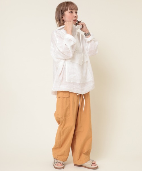 RNA-N（アールエヌエーエヌ）の「B2758 リネンライトアノラック（その他トップス・レディース・オフホワイト/グリーン/チャコール・MEDIUM）」の11枚目の写真