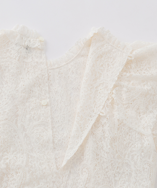 COVERT/コーベルト LACE RUCHED TOP レースブラウス セール】【COVERT/コーベルト】LACE RUCHED TOP（シャツ
