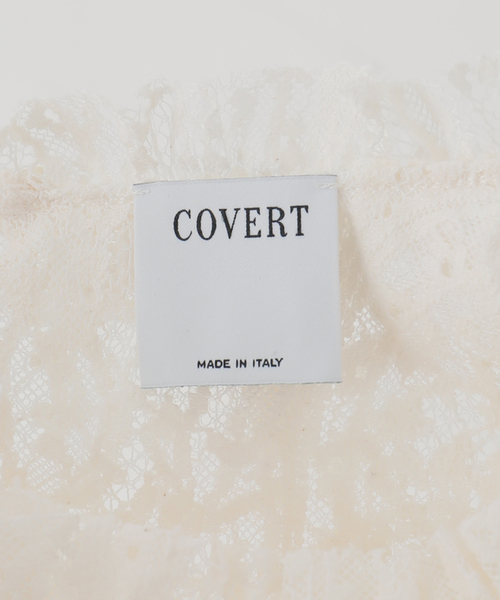 セール】【COVERT/コーベルト】LACE RUCHED TOP（シャツ