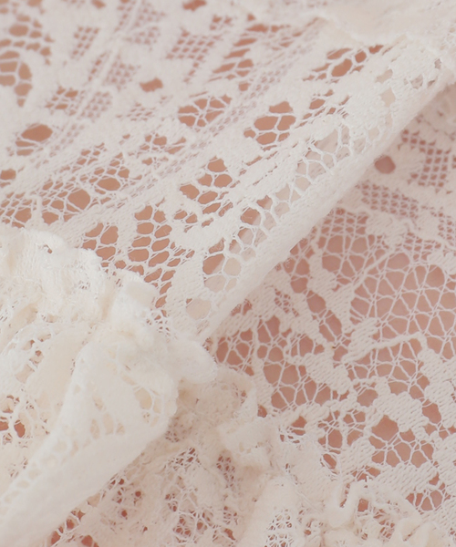 COVERT/コーベルト LACE RUCHED TOP レースブラウス セール】【COVERT/コーベルト】LACE RUCHED TOP（シャツ