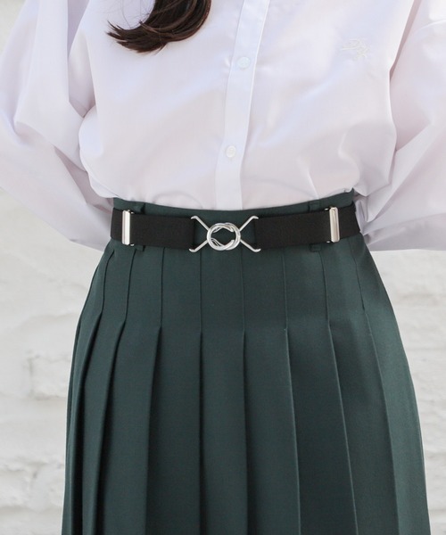 Honeys（ハニーズ）の「中太ゴムベルト（ベルト・レディース・ブラック系その他/ネイビー系/ブラック・FREE）」の2枚目の写真