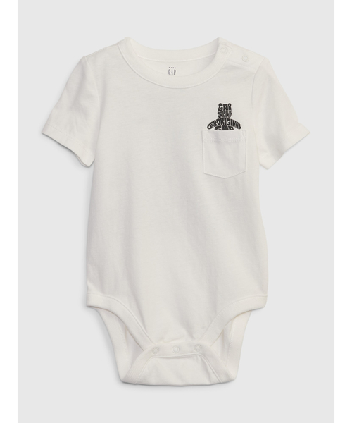 GAP（ギャップ）の「ブラナンベア ポケット ボディシャツ (ベビー)（ロンパース・キッズ・アイボリー/レッド/ブルー/ブラック/ピンク/ホワイト・0-3M/12-18M/18-24M/3-6M/6-12M）」の8枚目の写真