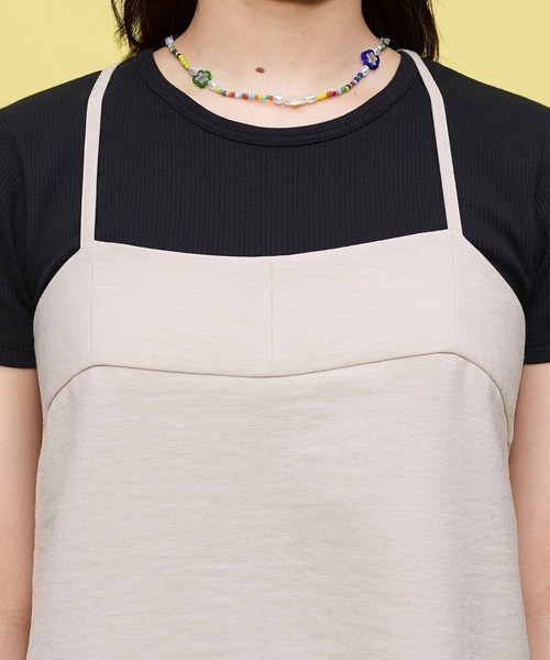 FOREVER 21（フォーエバー トゥエンティーワン）の「リネン混ミニキャミワンピース（ワンピース・レディース・ベージュ/グレー系その他4/オレンジ系その他5・SMALL/MEDIUM）」の9枚目の写真