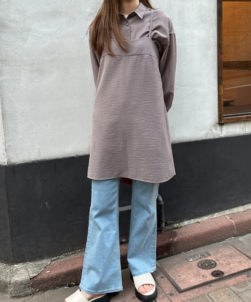 FOREVER 21（フォーエバー トゥエンティーワン）の「リネン混ミニキャミワンピース（ワンピース・レディース・ベージュ/グレー系その他4/オレンジ系その他5・SMALL/MEDIUM）」の17枚目の写真