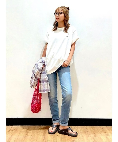 Lee（リー）の「【Lee】バックスクエアロゴＴＥＥ（Tシャツ/カットソー・メンズ・ホワイト・L/XL/M）」の21枚目の写真