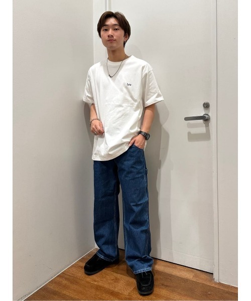 Lee（リー）の「【Lee】バックスクエアロゴＴＥＥ（Tシャツ/カットソー・メンズ・ホワイト・L/XL/M）」の16枚目の写真