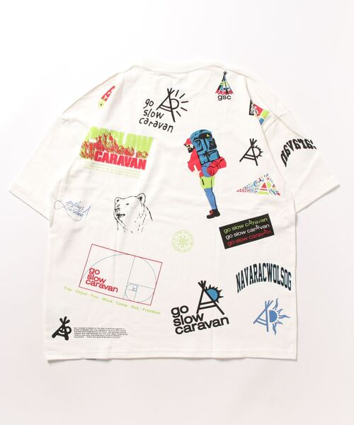 go slow caravan(ゴースローキャラバン)の「USA/C gsc LOGO 色々バックプリントゆったりTEE vol.2(Tシャツ/カットソー・メンズ・ホワイト/ブラック/ナチュラル・MEDIUM/LARGE/X-LARGE)」の21枚目の写真