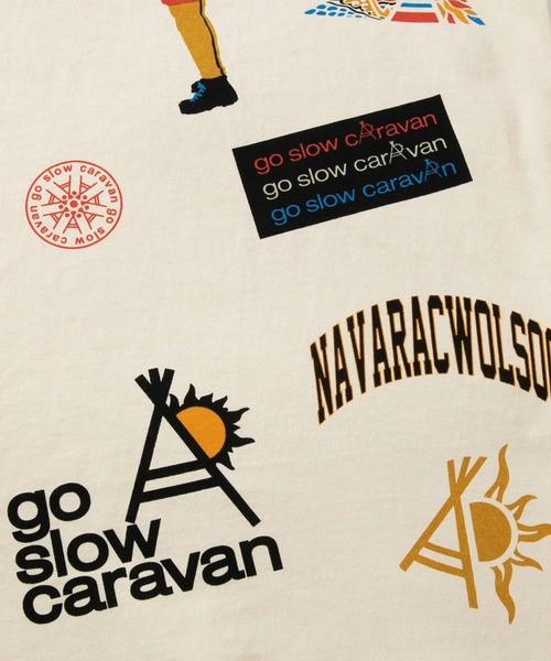 go slow caravan(ゴースローキャラバン)の「USA/C gsc LOGO 色々バックプリントゆったりTEE vol.2(Tシャツ/カットソー・メンズ・ホワイト/ブラック/ナチュラル・MEDIUM/LARGE/X-LARGE)」の15枚目の写真