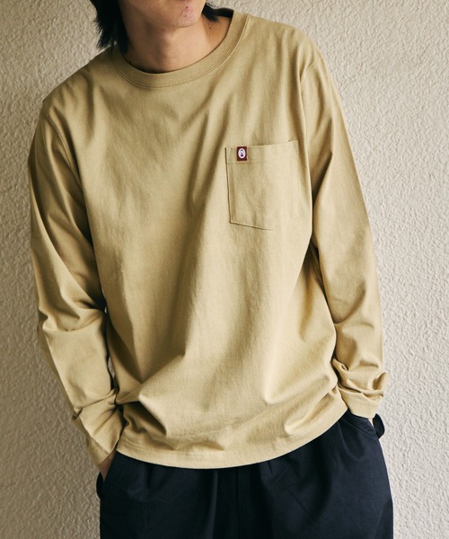 COLEMAN（コールマン）の「【 Coleman / コールマン 】ポケット付 ロングスリーブ Tシャツ 長袖 ロンT CM5700 L/S KFI（Tシャツ/カットソー・メンズ・ブラック/ホワイト/ベージュ/グレー・SMALL/MEDIUM/LARGE/X-LARGE）」の4枚目の写真